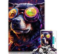 1000 Pieces Jigsaw Puzzle For Adults Teens Animal Colorful Dogs,Brain Intelligence Challenge Addictive Toys Birthday Present,Gifts,Wall Art (75x50cm)
