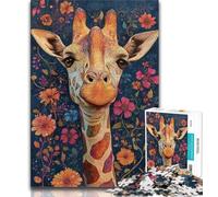 1000 Pieces Jigsaw Puzzle for Adults& Teens Animal Giraffe Adult Jigsaw,Educational Toys & Games for Adults And Teenagers 75x50cm