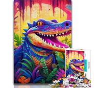 1000 Pieces Jigsaw Puzzle for Adults& Teens Animal Nile Crocodiles,Learning Educational Toys Family Games Educational Game for Birthday,Chrismas (38x26cm)