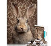 1000 Pieces Jigsaw Puzzle for Adults& Teens Animal Rabbit,Help The Brain Exercise Addictive Toys to Cultivate Patience Perfect Decoration 38x26cm