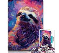 1000 Pieces Jigsaw Puzzle For Adults Teens Animal Sloth Puzzles for Adults,Educational Toy Funny Family Games Unique Home Decor 50x75cm