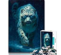 1000 Pieces Jigsaw Puzzle for Adults& Teens Animal Snow Leopard 1000 Pieces for Adults,Fun Games Wall Decoration Unique Birthday And Xmas Gifts (size 75x50cm)