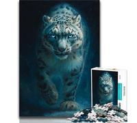 1000 Pieces Jigsaw Puzzle for Adults& Teens Animal Snow Leopard Puzzles for Adults,Unique Birthday And Gifts for And Age 14 Years Up (size 75x50cm)