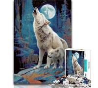 1000 Pieces Jigsaw Puzzle for Adults& Teens Animal Wolf Adult Jigsaw,Birthday Present, Gifts, Wall Art for Age 14 Years Up 26x38cm