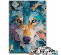 1000 Pieces Jigsaw Puzzle for Adults& Teens Animal Wolf Art Help The Brain Exercise Addictive Toys to Cultivate Patience Gift For Birthdays 50x75cm