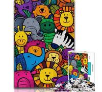 1000 Pieces Jigsaw Puzzle for Adults& Teens Animal World Adult Jigsaw,Educational Toys & Games for Adults And Teenagers 26x38cm