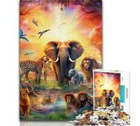 1000 Pieces Jigsaw Puzzle for Adults& Teens Animal World Adult Jigsaw,Stress Reliever Difficult Challenge Secret Santa Gifts 38x26cm