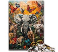 1000 Pieces Jigsaw Puzzle For Adults Teens Animal World Jigsaw,with Matching Poster And Trivia Sheet for And Age 14 Years Up (38x26cm)