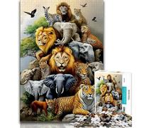 1000 Pieces Jigsaw Puzzle for Adults& Teens Animal World,Toys Educational Games Stress Relieving Unique Birthday And Gifts (75x50cm)
