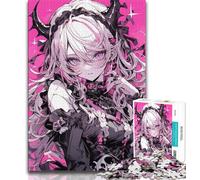1000 Pieces Jigsaw Puzzle for Adults& Teens Anime Demon Girl Adult Jigsaw,Birthday Present, Gifts, Wall Art for Age 14 Years Up 26x38cm