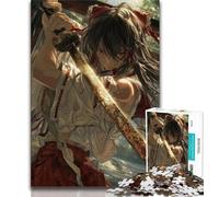 1000 Pieces Jigsaw Puzzle for Adults& Teens Anime Girl Samurai 1000 Pieces for Adults,Challenging Game Toys Wall Decoration Unique Birthday And Xmas Gifts 75x50cm