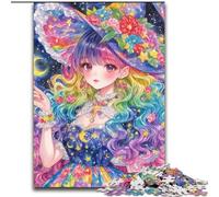 1000 Pieces Jigsaw Puzzle For Adults Teens Anime Girl Wizard, Stress Reliever Difficult Challenge Home Decoration Toys (size 26x38cm)