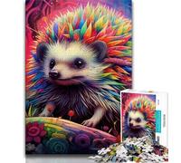 1000 Pieces Jigsaw Puzzle for Adults& Teens Art Hedgehog 1000 Pieces for Adults,Fun Activity for Home, Rainy Days Toys, Birthday Gifts 75x50cm