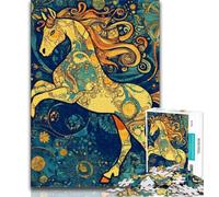 1000 Pieces Jigsaw Puzzle for Adults& Teens Art Horse Teenager Puzzles,Fun Games Wall Decoration Unique Birthday And Xmas Gifts 38x26cm