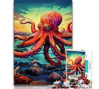 1000 Pieces Jigsaw Puzzle for Adults& Teens Art Octopus Adult Jigsaw,Stress Reliever Difficult Challenge Secret Santa Gifts 38x26cm