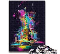 1000 Pieces Jigsaw Puzzle For Adults Teens Art Statue of Liberty Teenager Jigsaw,Classic Educational Games Beautiful Decoration (26x38cm)