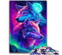 1000 Pieces Jigsaw Puzzle for Adults& Teens Art Wolf 1000 Piece Jigsaw,with Matching Poster And Trivia Sheet for And Age 14 Years Up (26x38cm)