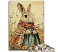 1000 Pieces Jigsaw Puzzle for Adults& Teens Artistic Bunny Puzzles for Teenagers,Vibrant And Unique Design Relaxing & Challenging Puzzle Experience (75x50cm)