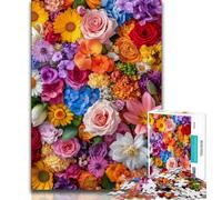 1000 Pieces Jigsaw Puzzle for Adults& Teens Artistic Flowers Adult Jigsaw,Educational Toys & Games for Adults And Teenagers 26x38cm