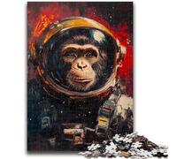 1000 Pieces Jigsaw Puzzle For Adults Teens Astronaut Monkey Stress Reliever Difficult Challenge Is Ideal As Gifts for The Whole Family 50x75cm