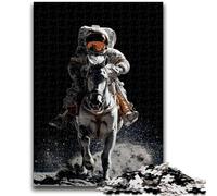 1000 Pieces Jigsaw Puzzle for Adults& Teens Astronaut on Horseback 1000 Pieces for Adults,Fun Activity for Home, Rainy Days Toys, Birthday Gifts (50x75cm)