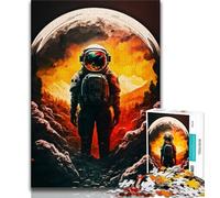 1000 Pieces Jigsaw Puzzle for Adults& Teens Astronaut on The Moon Adult Jigsaw,Stress Reliever Difficult Challenge Secret Santa Gifts 75x50cm
