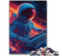 1000 Pieces Jigsaw Puzzle for Adults& Teens Astronaut Playing Music 1000 Pieces for Adults,Challenging Game Toys Wall Decoration Unique Birthday And Xmas Gifts (38x26cm)