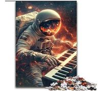 1000 Pieces Jigsaw Puzzle For Adults Teens Astronaut Playing Piano, Suitable for Ages 14 And Up Home Decor Deal As Gifts for The Whole Family (Size 26x38cm)