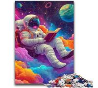 1000 Pieces Jigsaw Puzzle for Adults& Teens Astronaut Reading Adult Jigsaw,Educational Toys & Games for Adults And Teenagers (38x26cm)