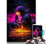 1000 Pieces Jigsaw Puzzle For Adults Teens Astronaut Sitting on The Moon,Decompressing Intellectual Educational Toy Is Ideal As Gifts for The Whole Family (38x26cm)