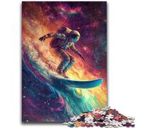 1000 Pieces Jigsaw Puzzle For Adults Teens Astronaut Space Surfing Help The Brain Exercise Addictive Toys to Cultivate Patience Artists Collection, Fine Art 50x75cm