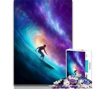 1000 Pieces Jigsaw Puzzle for Adults& Teens Astronaut Space Surfing Teenager Jigsaw,Classic Educational Games Beautiful Decoration (size 38x26cm)