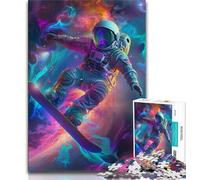 1000 Pieces Jigsaw Puzzle For Adults Teens Astronaut Space Surfing Teenager Jigsaw,Classic Educational Games Beautiful Decoration 75x50cm