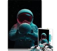 1000 Pieces Jigsaw Puzzle for Adults& Teens Astronaut,Stress Reliever Staycation Kill Time Parent-child Interaction (38x26cm)