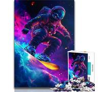 1000 Pieces Jigsaw Puzzle for Adults& Teens Astronaut Surfing,learning Educational Is Ideal As A Gift for The Whole Family 38x26cm
