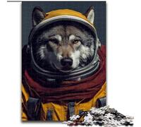 1000 Pieces Jigsaw Puzzle for Adults& Teens Astronaut Wolf, Decompressing Intellectual Educational Toy Is Ideal As Gifts for The Whole Family (Size 50x75cm)