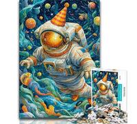 1000 Pieces Jigsaw Puzzle for Adults& Teens Astronaut's Birthday Teenager Puzzles,Fun Games Wall Decoration Unique Birthday And Xmas Gifts 38x26cm
