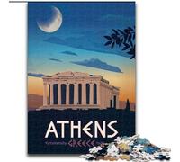 1000 Pieces Jigsaw Puzzle For Adults Teens Athens,Family Game Stress Reliever Difficult Challenge Enhance Love between Couples 38x26cm