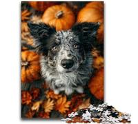 1000 Pieces Jigsaw Puzzle for Adults& Teens Autumn Dog Adult Jigsaw,Stress Reliever Difficult Challenge Secret Santa Gifts (50x75cm)