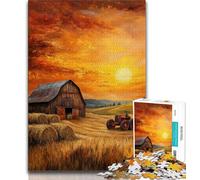 1000 Pieces Jigsaw Puzzle for Adults& Teens Autumn Farm Teenager Puzzles,Fun Games Wall Decoration Unique Birthday And Xmas Gifts 38x26cm