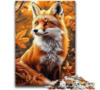 1000 Pieces Jigsaw Puzzle For Adults Teens Autumn Fox 1000 Piece Puzzle,Educational Games Home Decoration Suitable for Desktop Decoration (50x75cm)