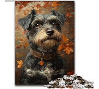 1000 Pieces Jigsaw Puzzle For Adults Teens Autumn Poodle, Stress Reliever Difficult Challenge Home Decoration Toys (size 50x75cm)