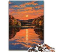 1000 Pieces Jigsaw Puzzle for Adults& Teens Autumn Sunset Jigsaw,Educational Games Home Decoration Suitable for Desktop Decoration (50x75cm)