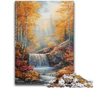 1000 Pieces Jigsaw Puzzle for Adults& Teens Autumn Waterfall Puzzles for Teenagers,Family Game Stress Reliever Difficult Challenge Suitable for Couples (38x26cm)