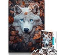 1000 Pieces Jigsaw Puzzle For Adults Teens Autumn Wolf Adult Jigsaw,Challenging Game Toys Wall Decoration Unique Birthday And Xmas Gifts 26x38cm