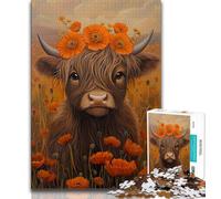 1000 Pieces Jigsaw Puzzle For Adults Teens Baby Highland Cow Adult Jigsaw,Challenging Game Toys Wall Decoration Unique Birthday And Xmas Gifts 26x38cm