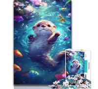 1000 Pieces Jigsaw Puzzle for Adults& Teens Baby Otter Teenager Jigsaw,Classic Educational Games Beautiful Decoration (size 38x26cm)