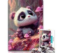 1000 Pieces Jigsaw Puzzle for Adults& Teens Baby Panda,Stress Reliever Staycation Kill Time Parent-child Interaction (75x50cm)