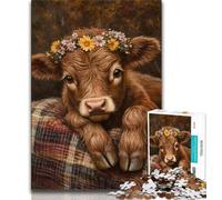 1000 Pieces Jigsaw Puzzle for Adults& Teens Baby Yak,Challenging To Complete But Fun And Humorous Unique Birthday And Gifts (75x50cm)
