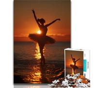 1000 Pieces Jigsaw Puzzle for Adults& Teens Ballet Dancer on The Sea,Learning Educational Toys Family Games Educational Game for Birthday,Chrismas (38x26cm)